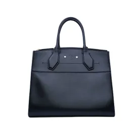 city steamer in leather black ghw