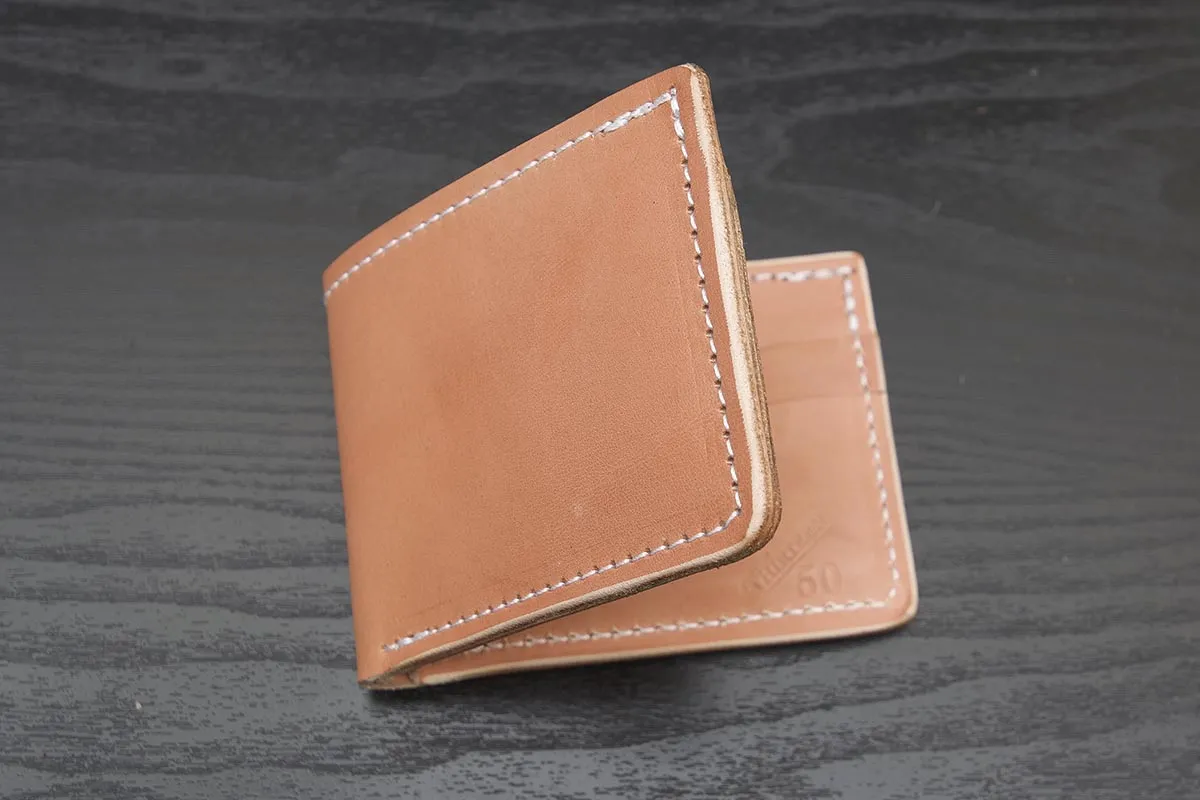 Classic | Suntanned Natural Leather Bifold Wallet