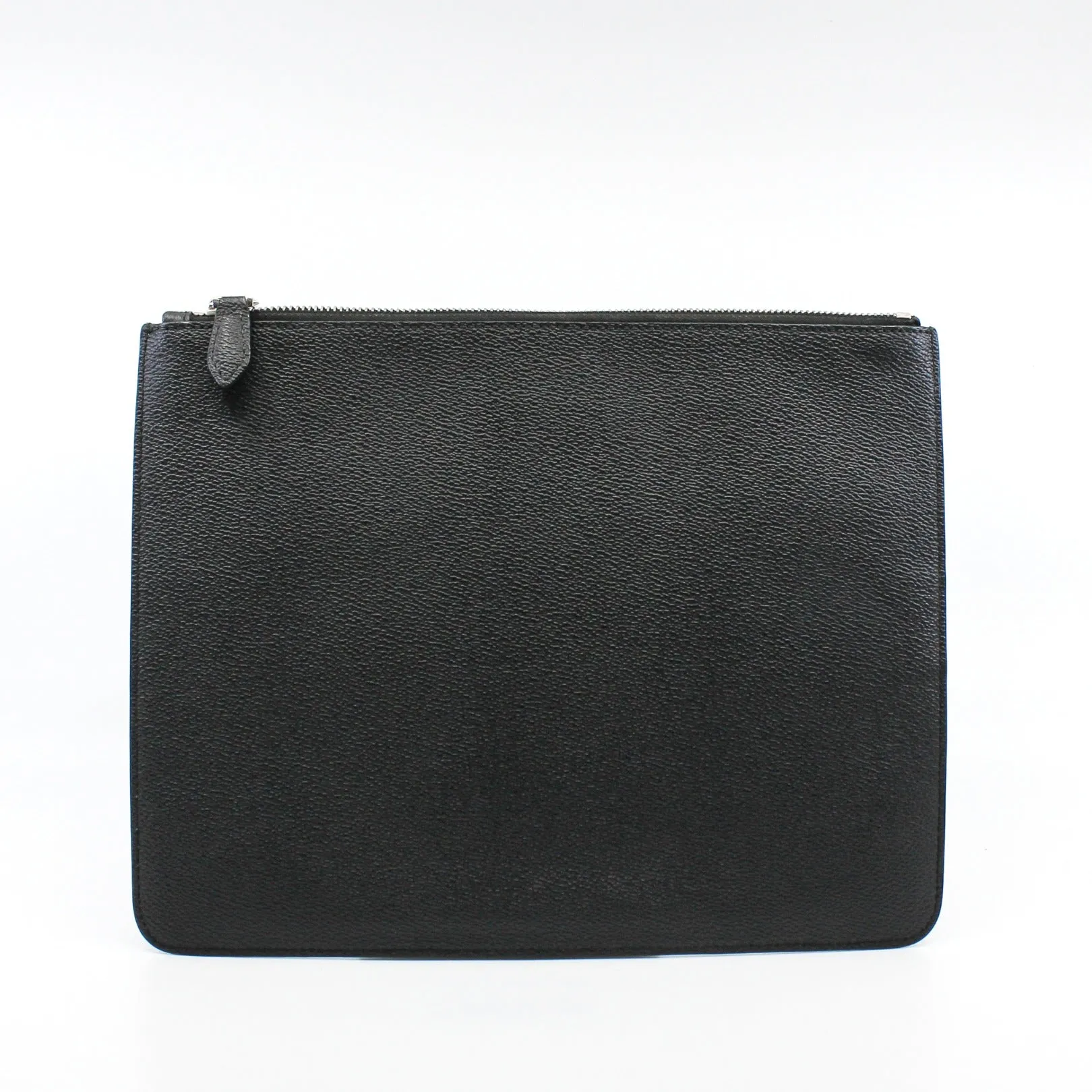 clutch with monkey printed in leather black phw