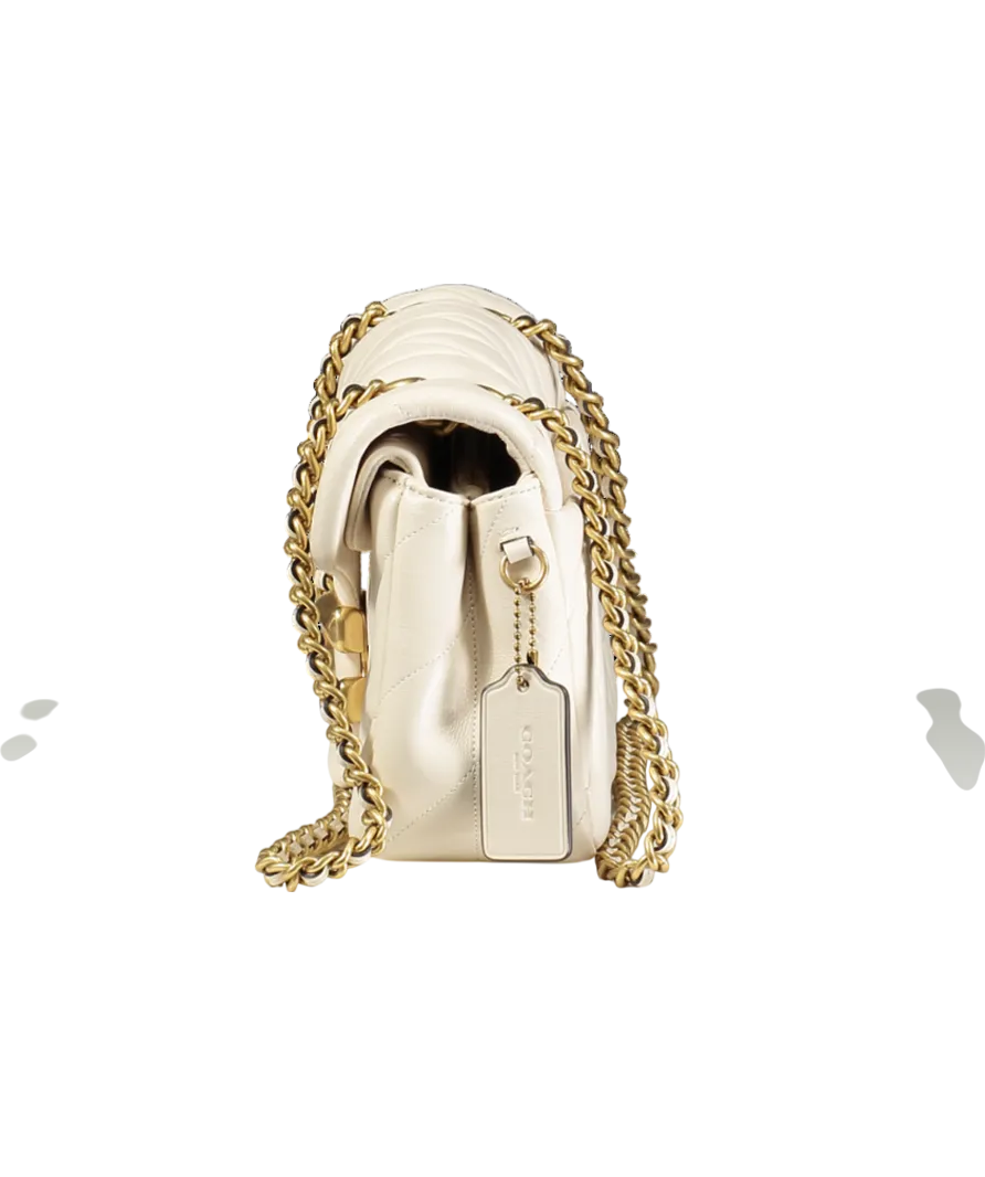 Coach Cream Tabby 26 Quilted Leather Shoulder Bag