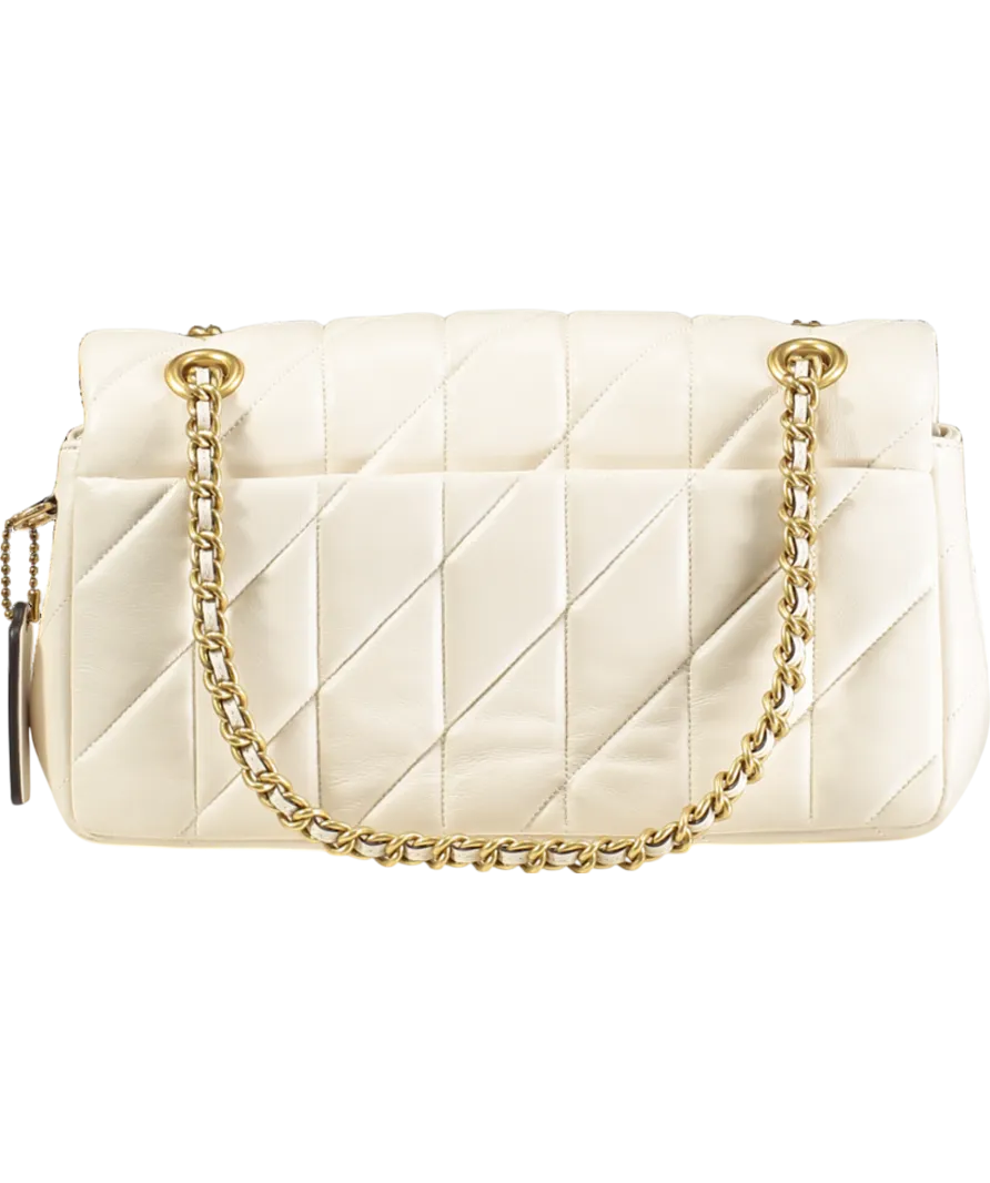 Coach Cream Tabby 26 Quilted Leather Shoulder Bag