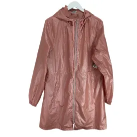 Coat Raincoat By Cme In Pink, Size: L