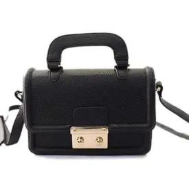 Concise Style PU Leather and Hasp Design Women's Tote Bag - Black