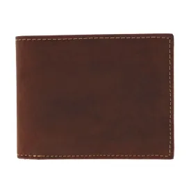 CTM® Men's Leather Expandable Bill Slot Bifold Wallet