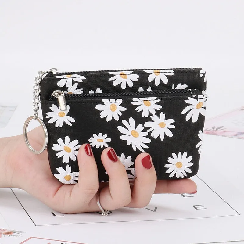 Daisy Print Coin  Pouch