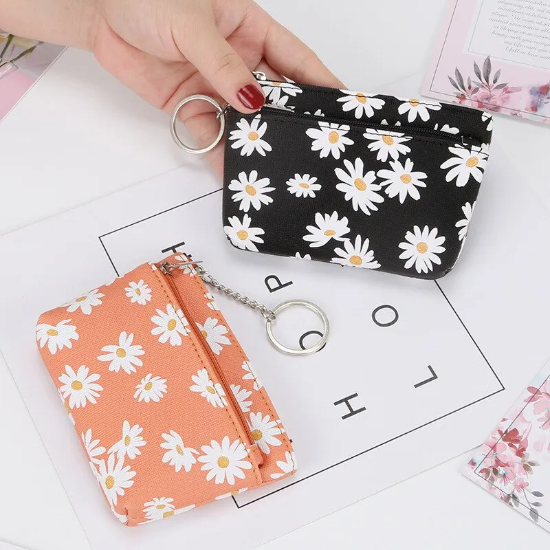 Daisy Print Coin  Pouch