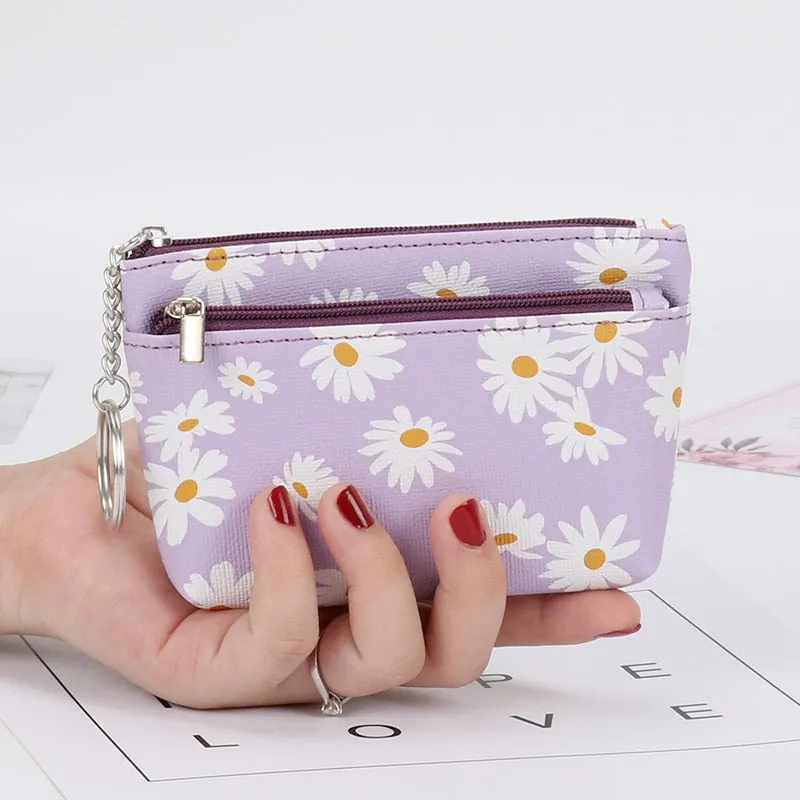 Daisy Print Coin  Pouch