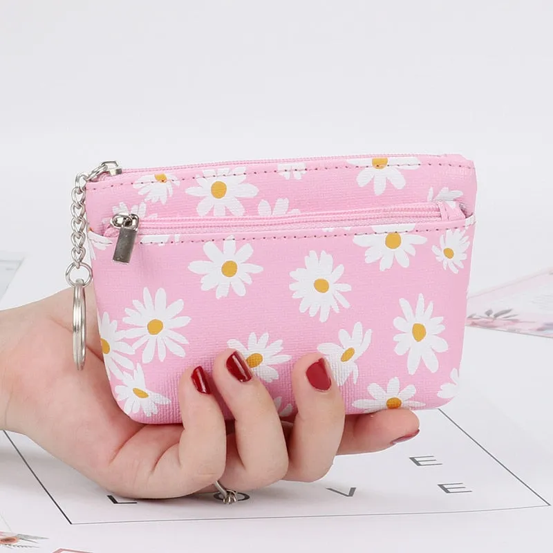 Daisy Print Coin  Pouch