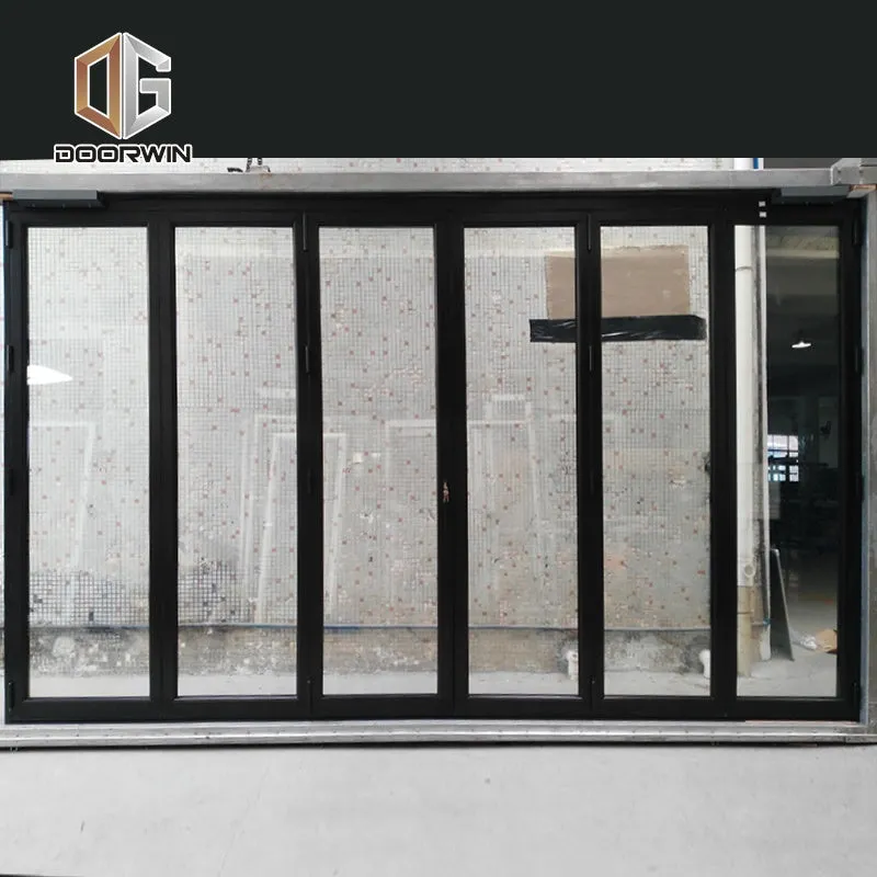 Doorwin 2021Thermal break aluminum 8 panels lowes bi fold outdoor bi folding door Bifold folding foldable bifolding accordion windows