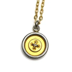 Double Sided Gold/ Silver Celine Detailed Two Tone Button Chain