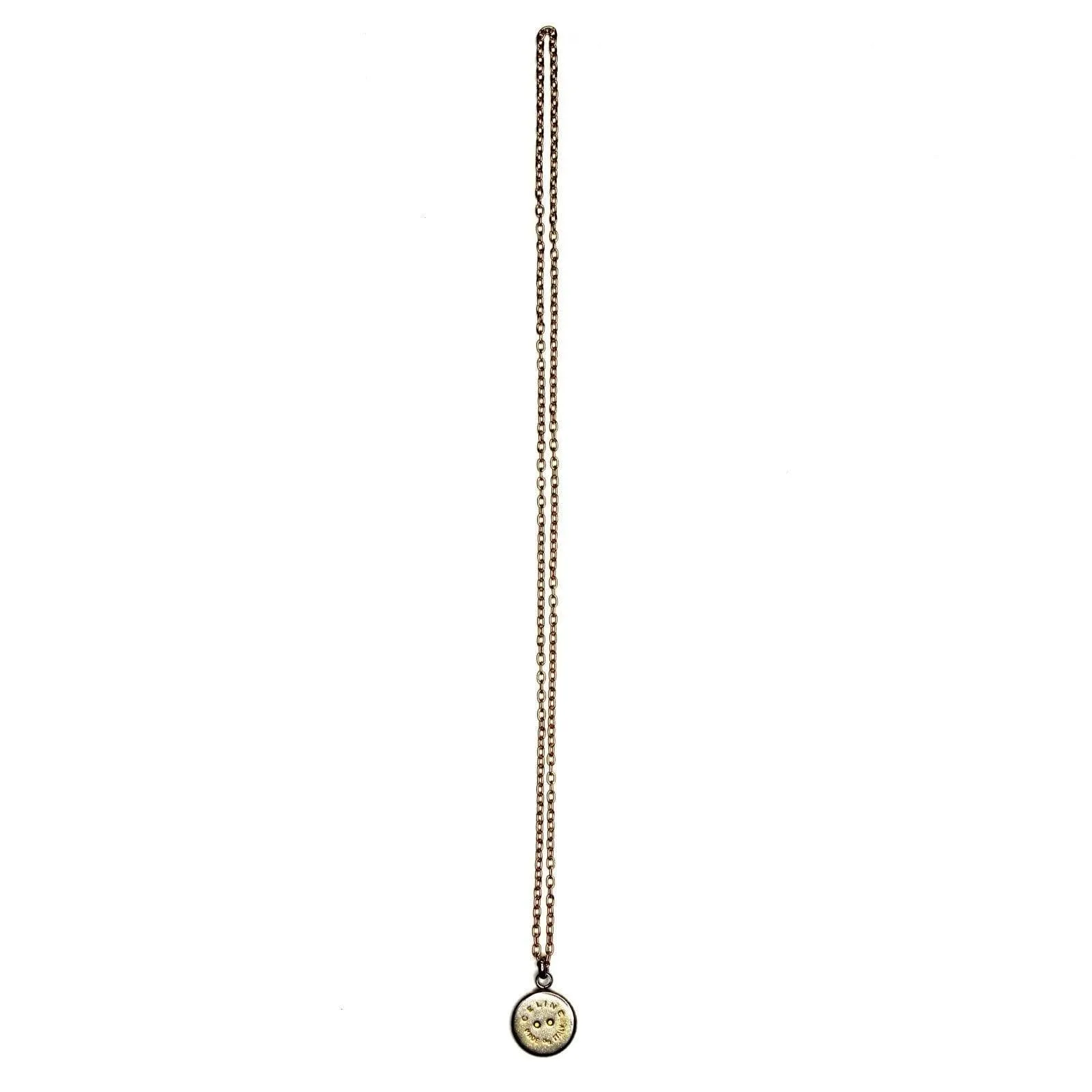 Double Sided Gold/ Silver Celine Detailed Two Tone Button Chain