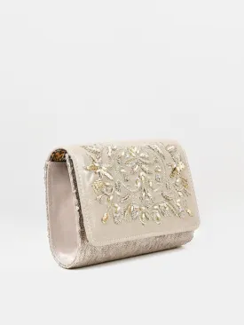 Embellished Sequin Clutch