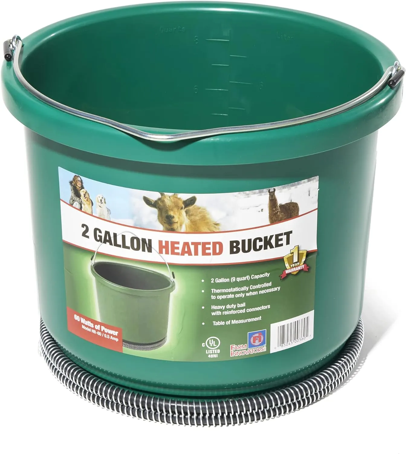 Farm Innovators Heated 2-Gallon Bucket