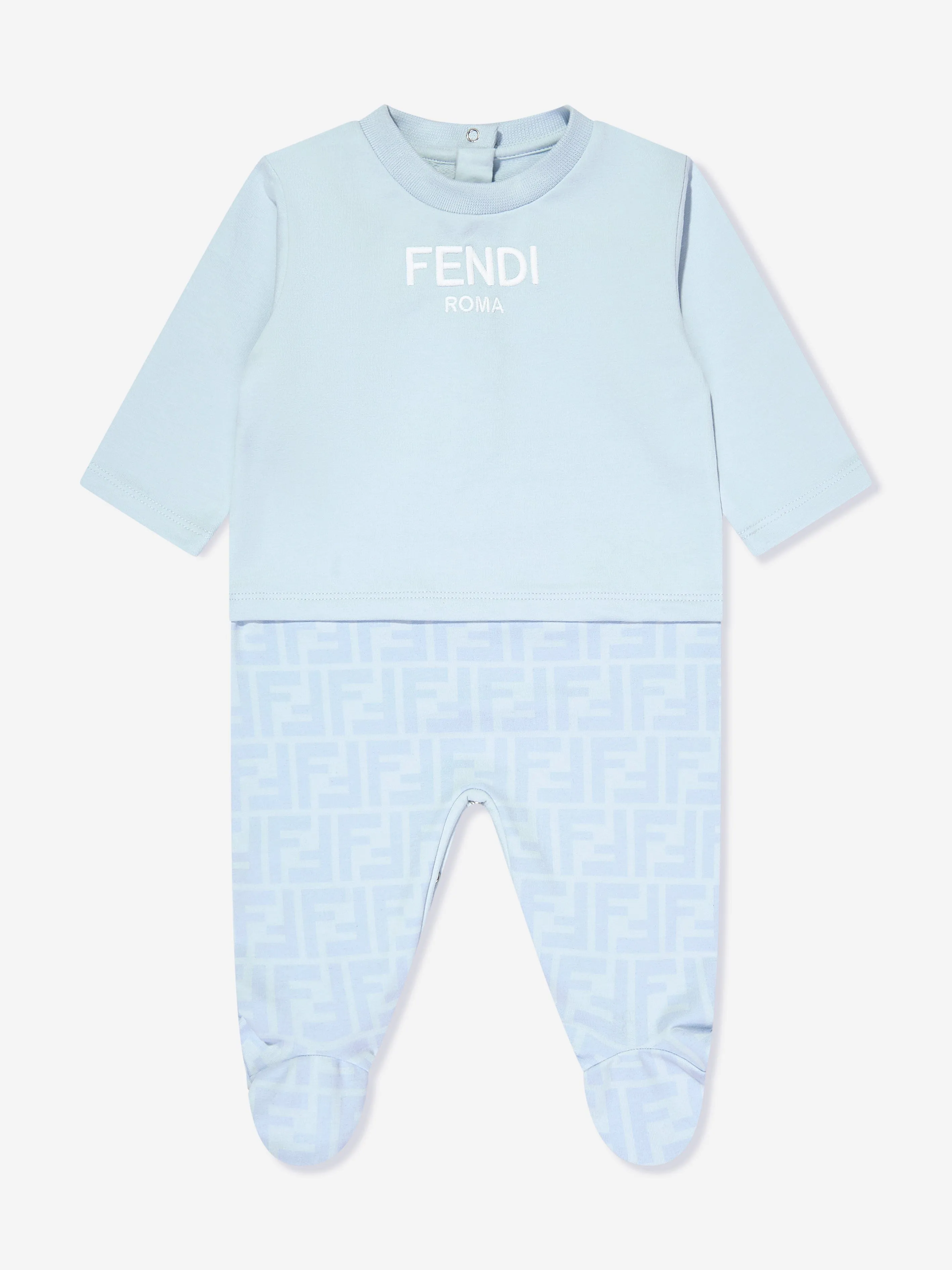 Fendi Baby Boys 3 Piece Babygrow Gift Set in Blue