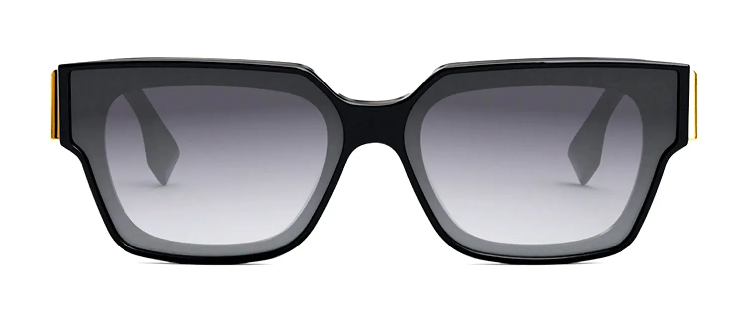 Fendi FIRST FE 40099F 01B Square Sunglasses