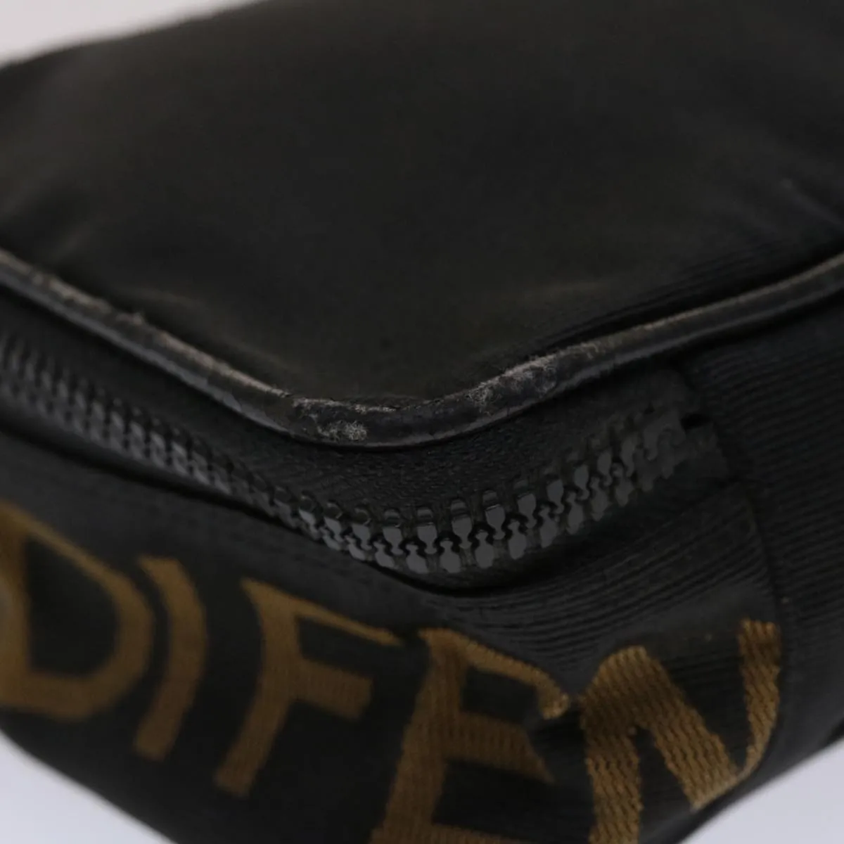 FENDI Hand Bag Nylon Black  yb205