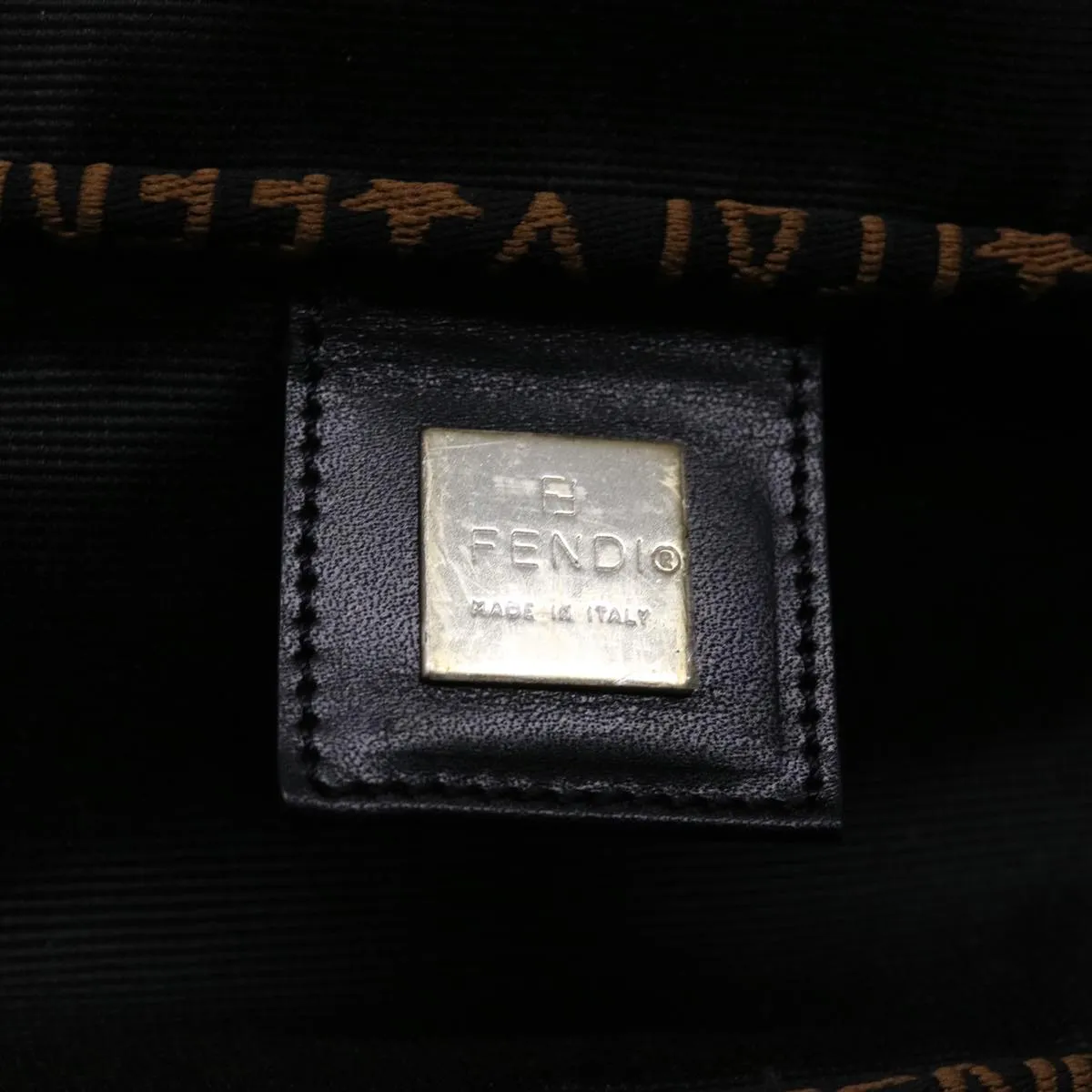 FENDI Hand Bag Nylon Black  yb205
