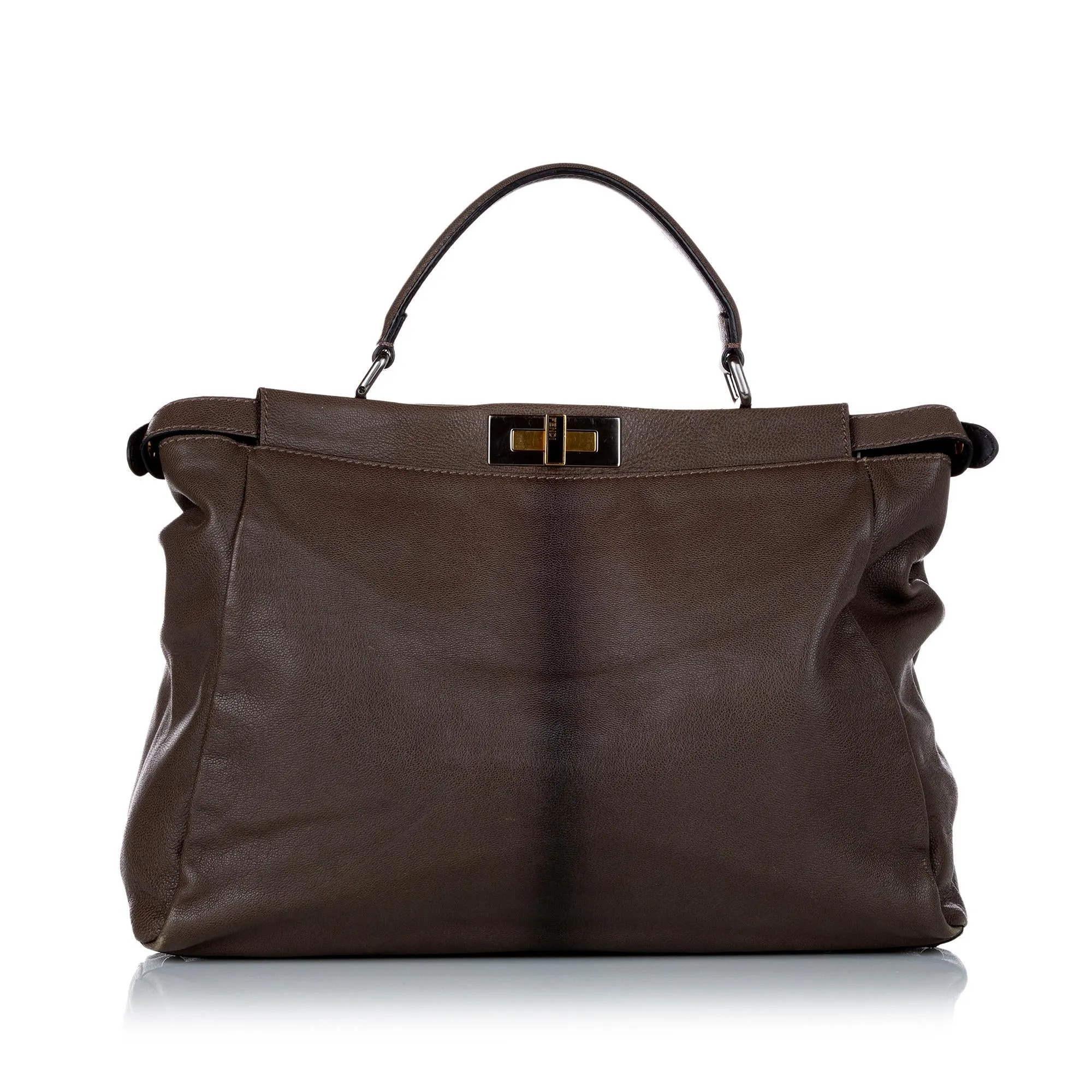Fendi Large Peekaboo Leather Satchel (SHG-28817)