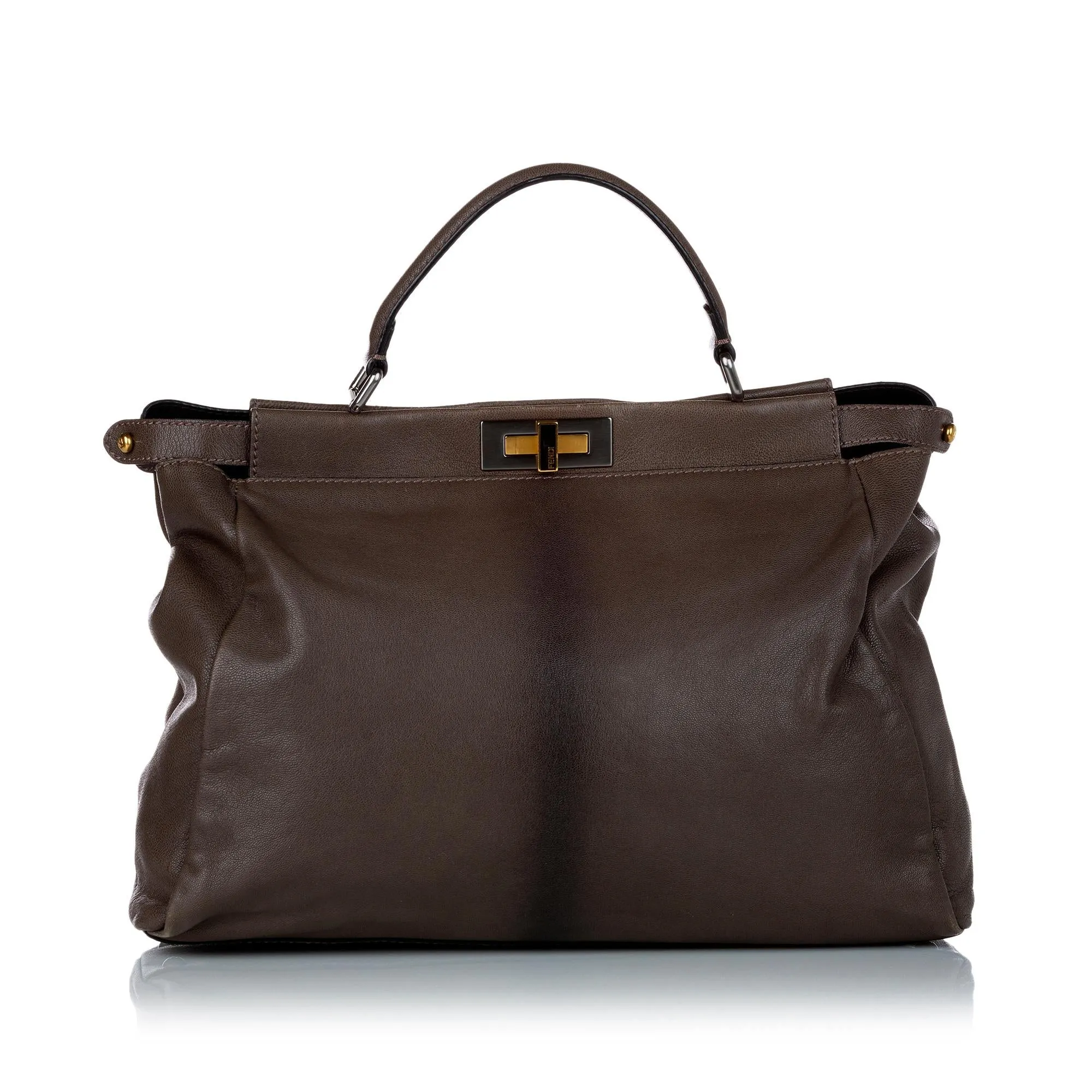 Fendi Large Peekaboo Leather Satchel (SHG-28817)