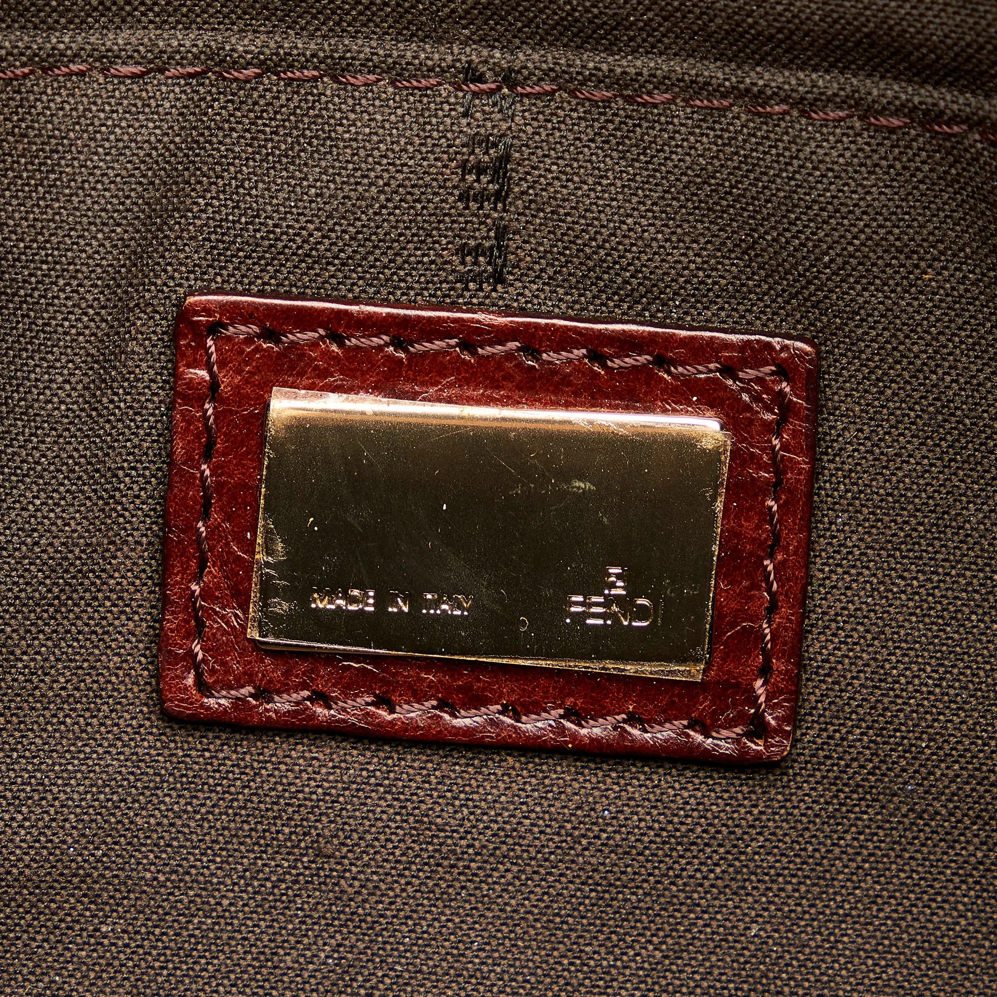 Fendi Mini Zucchino Canvas Mamma Baguette (SHG-26703)
