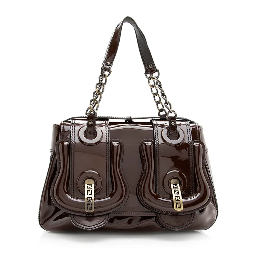Fendi Patent Leather B Buckle Bag - FINAL SALE (SHF-19713)