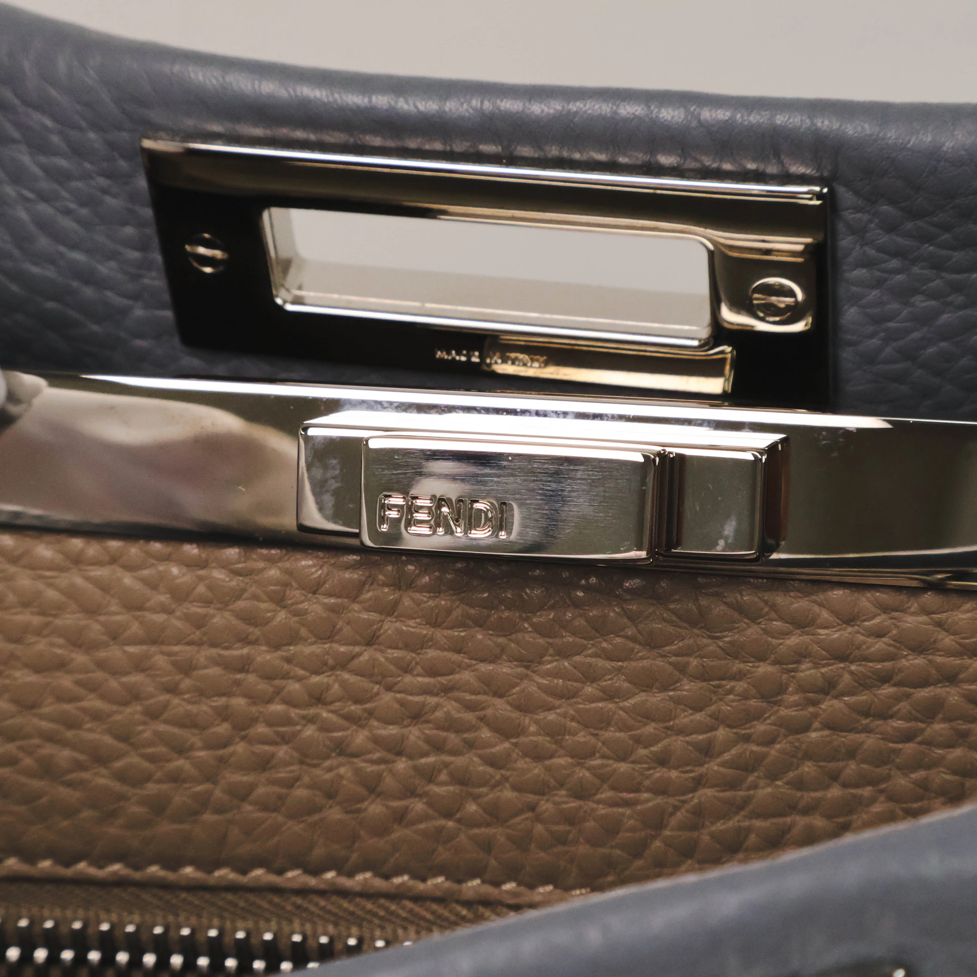 Fendi Peekaboo Regular Blue Gray
