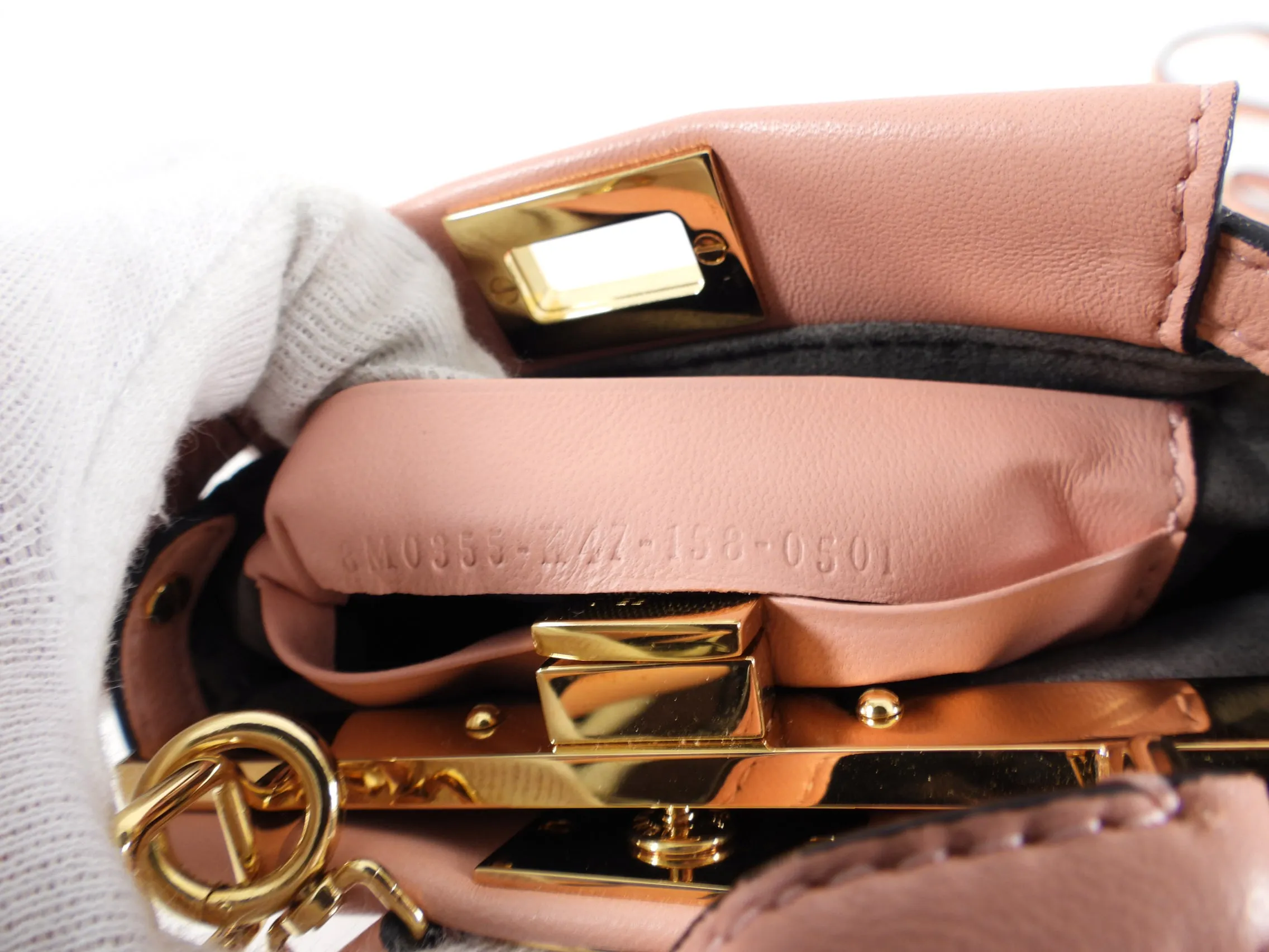 Fendi Soft Pink Micro Peekaboo Crossbody Bag