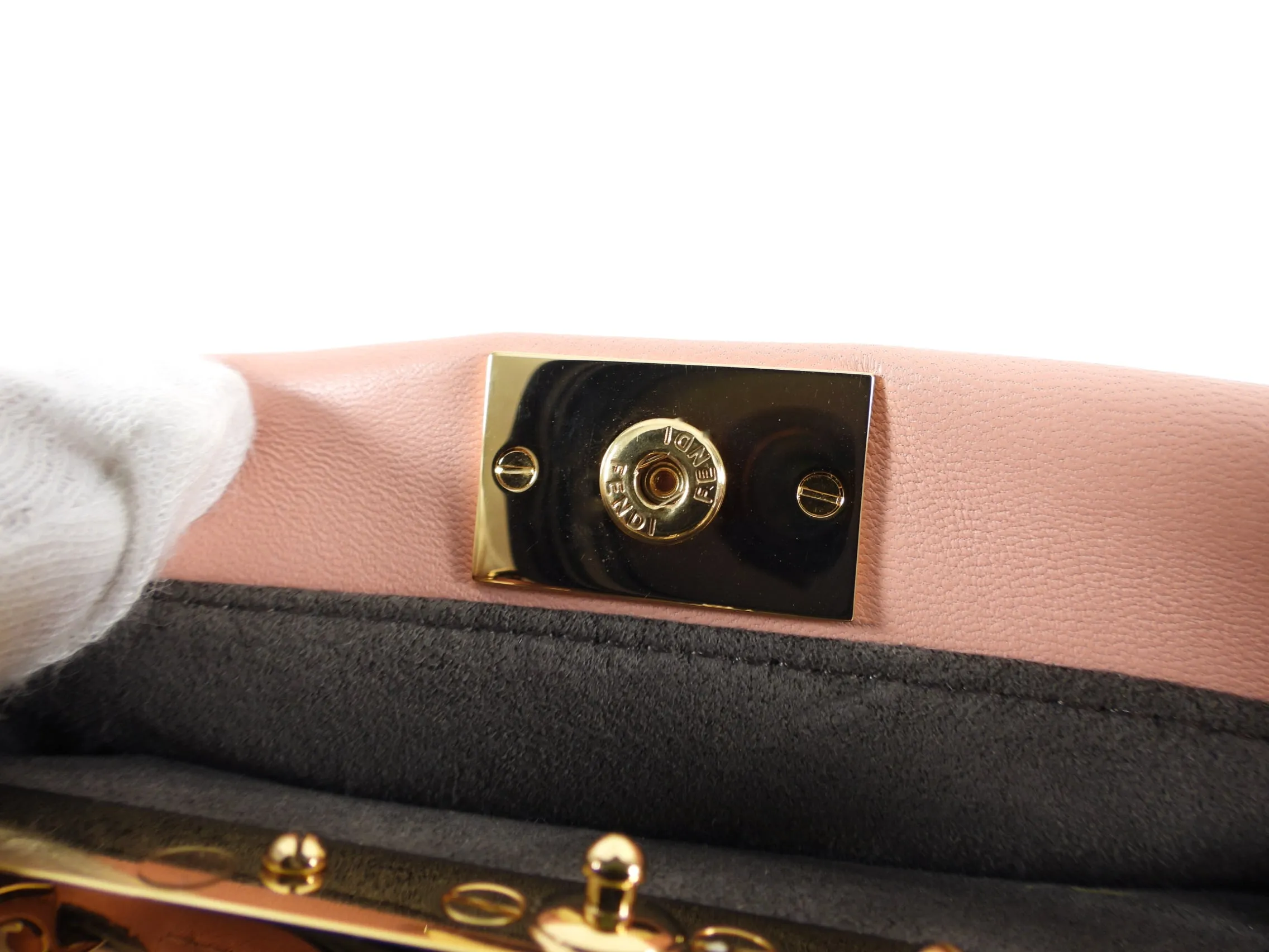 Fendi Soft Pink Micro Peekaboo Crossbody Bag