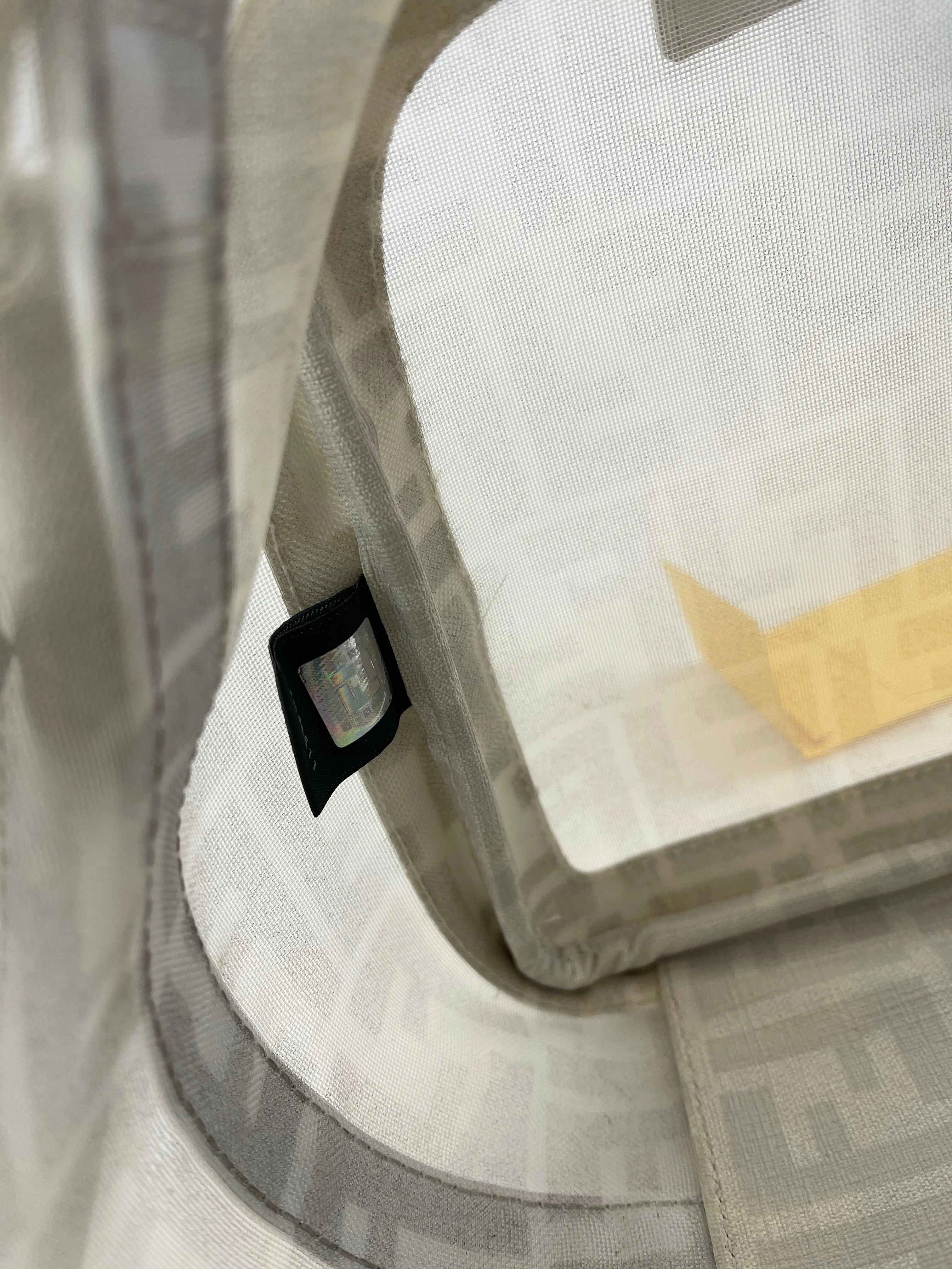 Fendi White Transparent Zucca Canvas baulotto forever rete