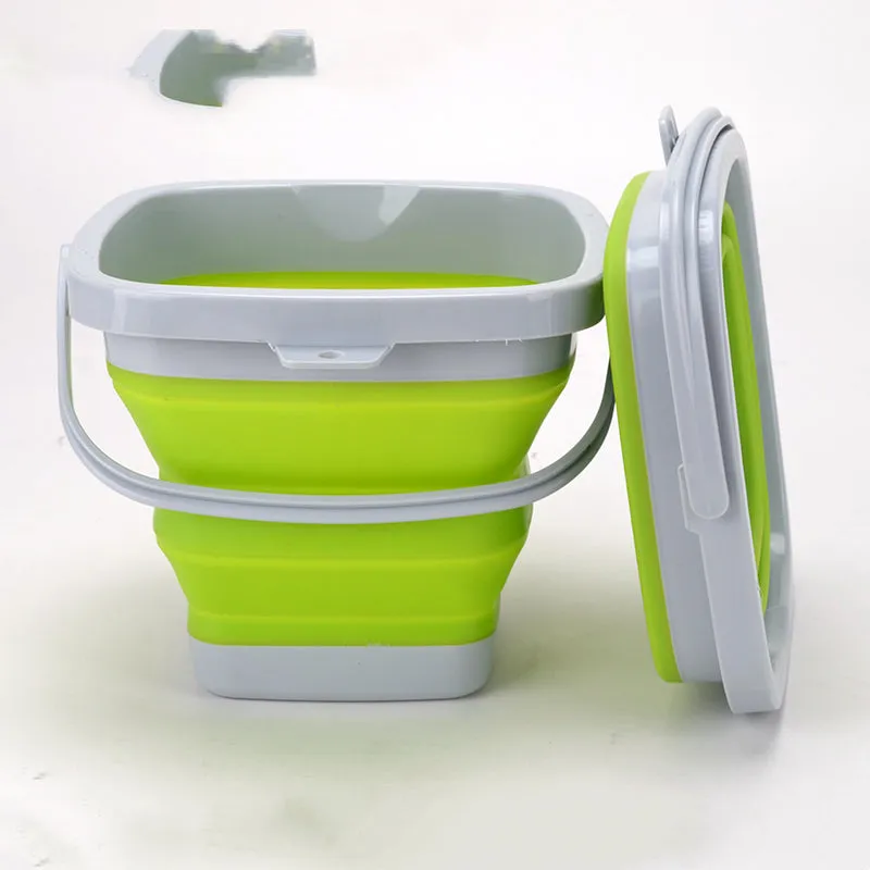 Folding Fishing Bucket Silicone Retractable