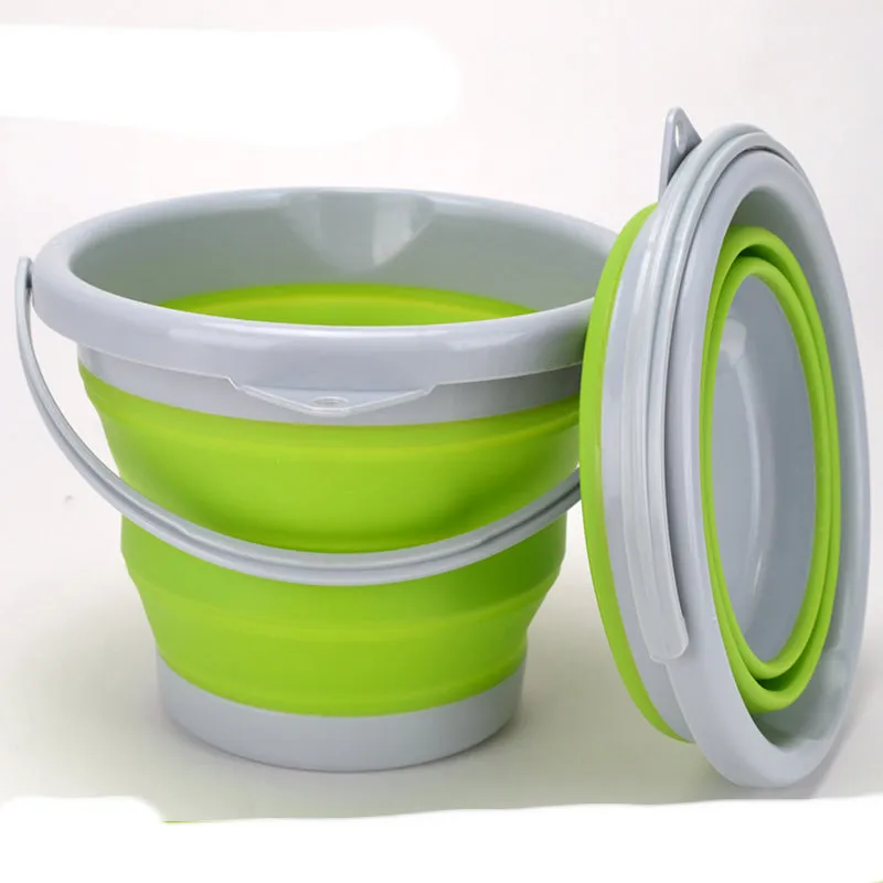Folding Fishing Bucket Silicone Retractable