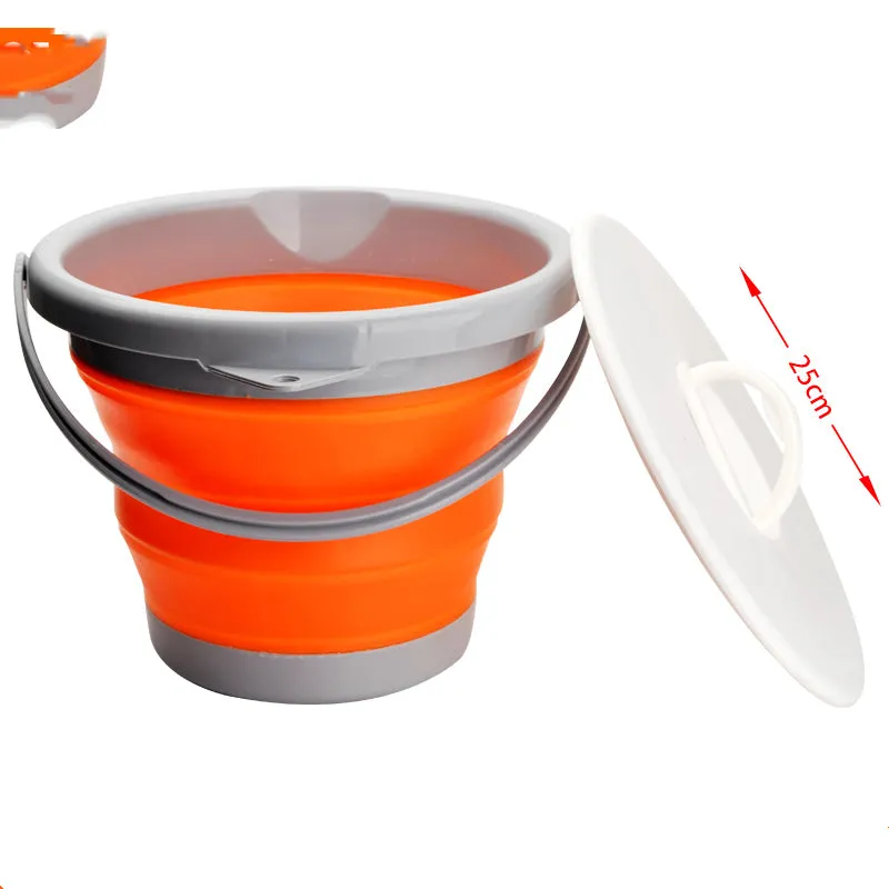 Folding Fishing Bucket Silicone Retractable