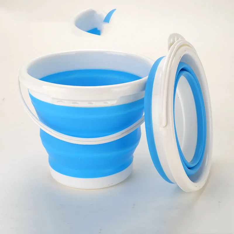 Folding Fishing Bucket Silicone Retractable
