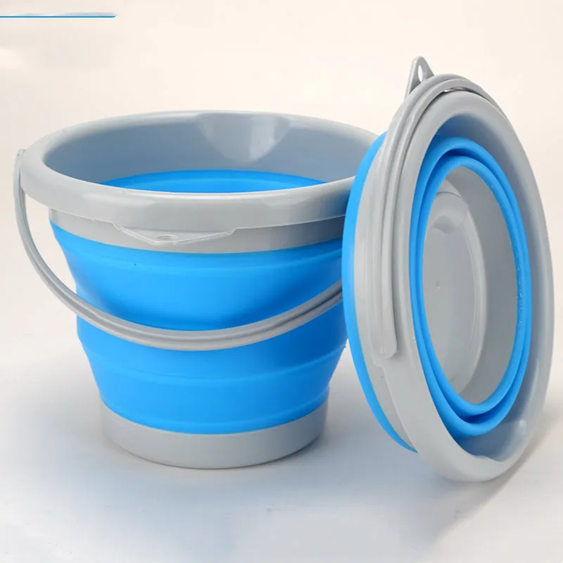 Folding Fishing Bucket Silicone Retractable