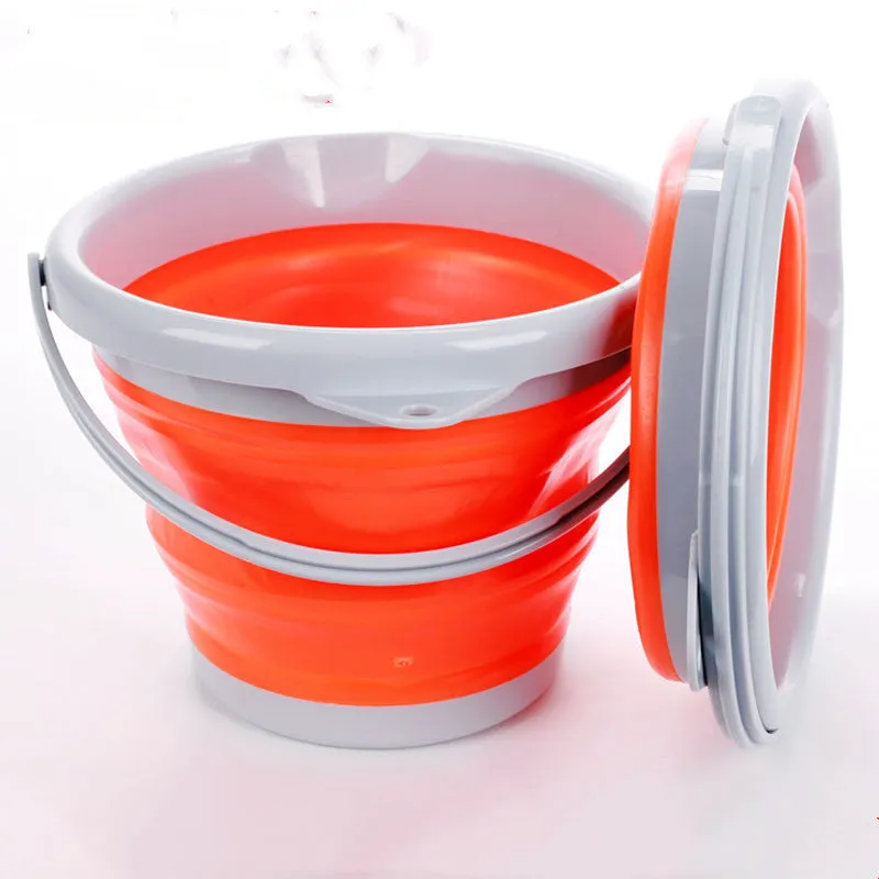 Folding Fishing Bucket Silicone Retractable