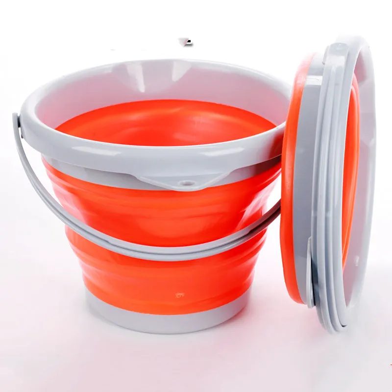 Folding Fishing Bucket Silicone Retractable