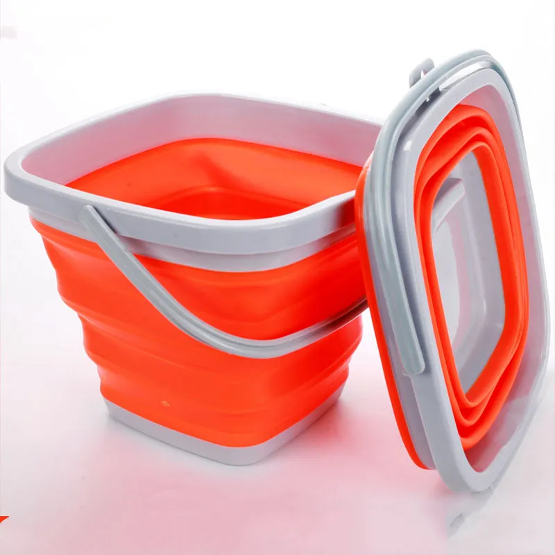 Folding Fishing Bucket Silicone Retractable