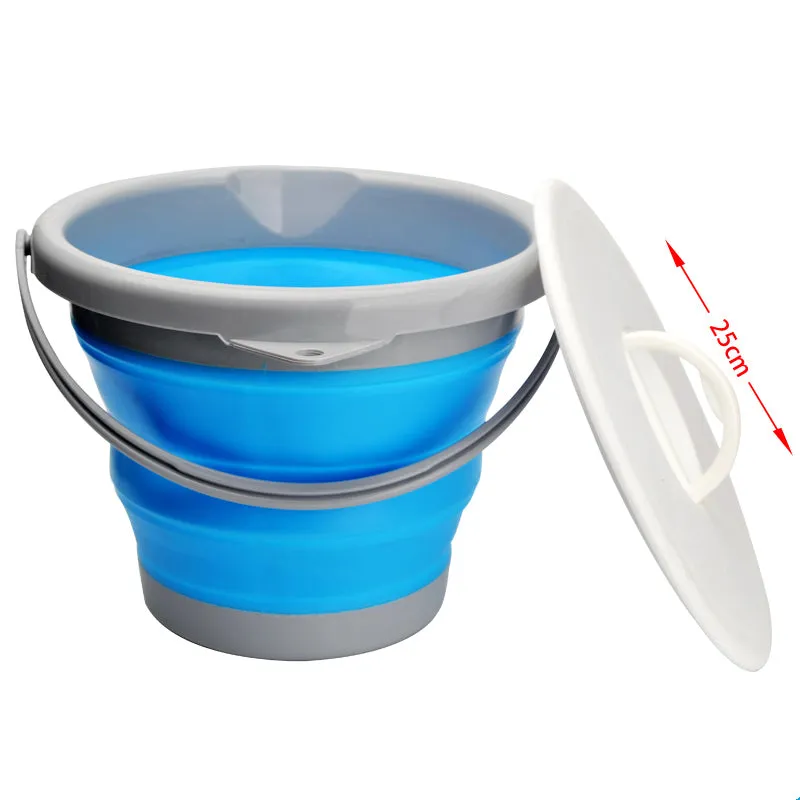 Folding Fishing Bucket Silicone Retractable