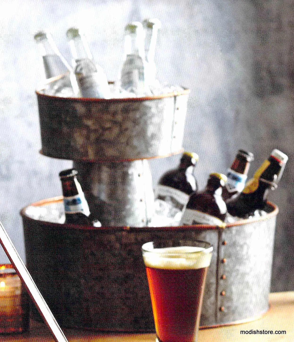 Galisteo Copper Edge Double Tier Party Bucket