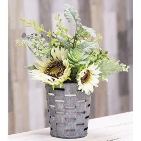 Galvanized Olive Bucket 5.25"