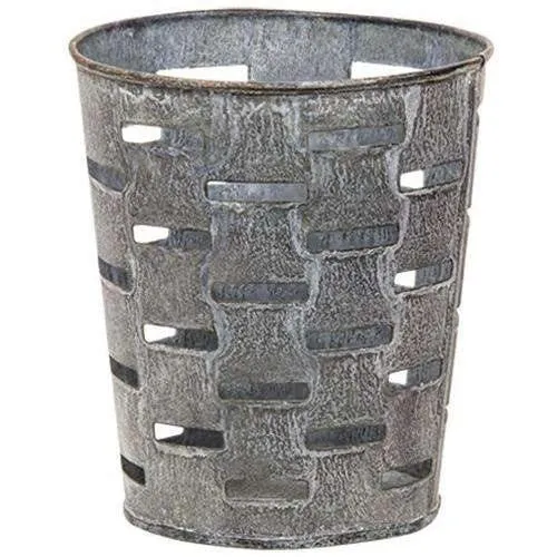 Galvanized Olive Bucket 5.25"