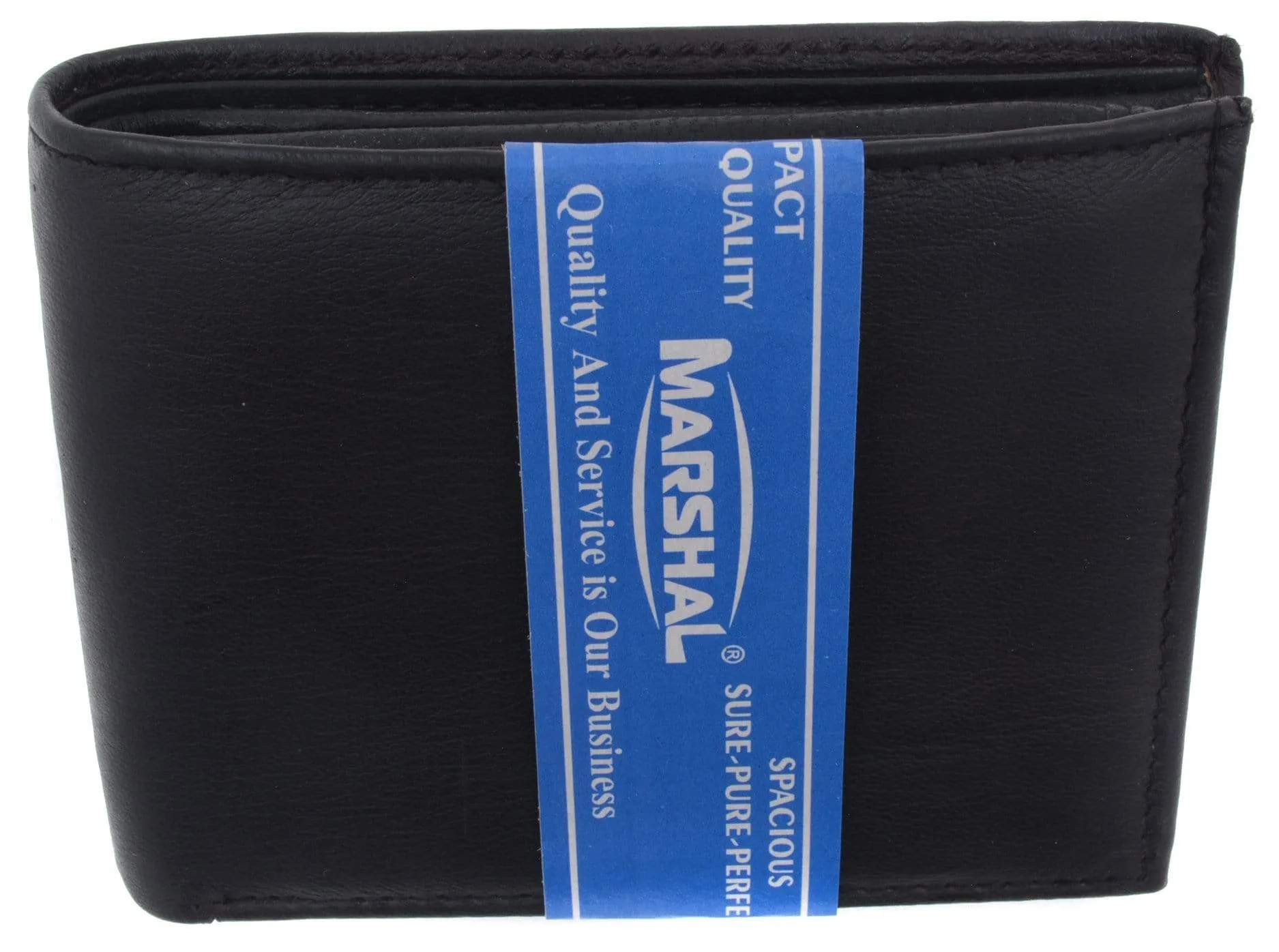 Genuine Lambskin Soft Leather Bifold Credit Card Wallet with Coin Pouch 59
