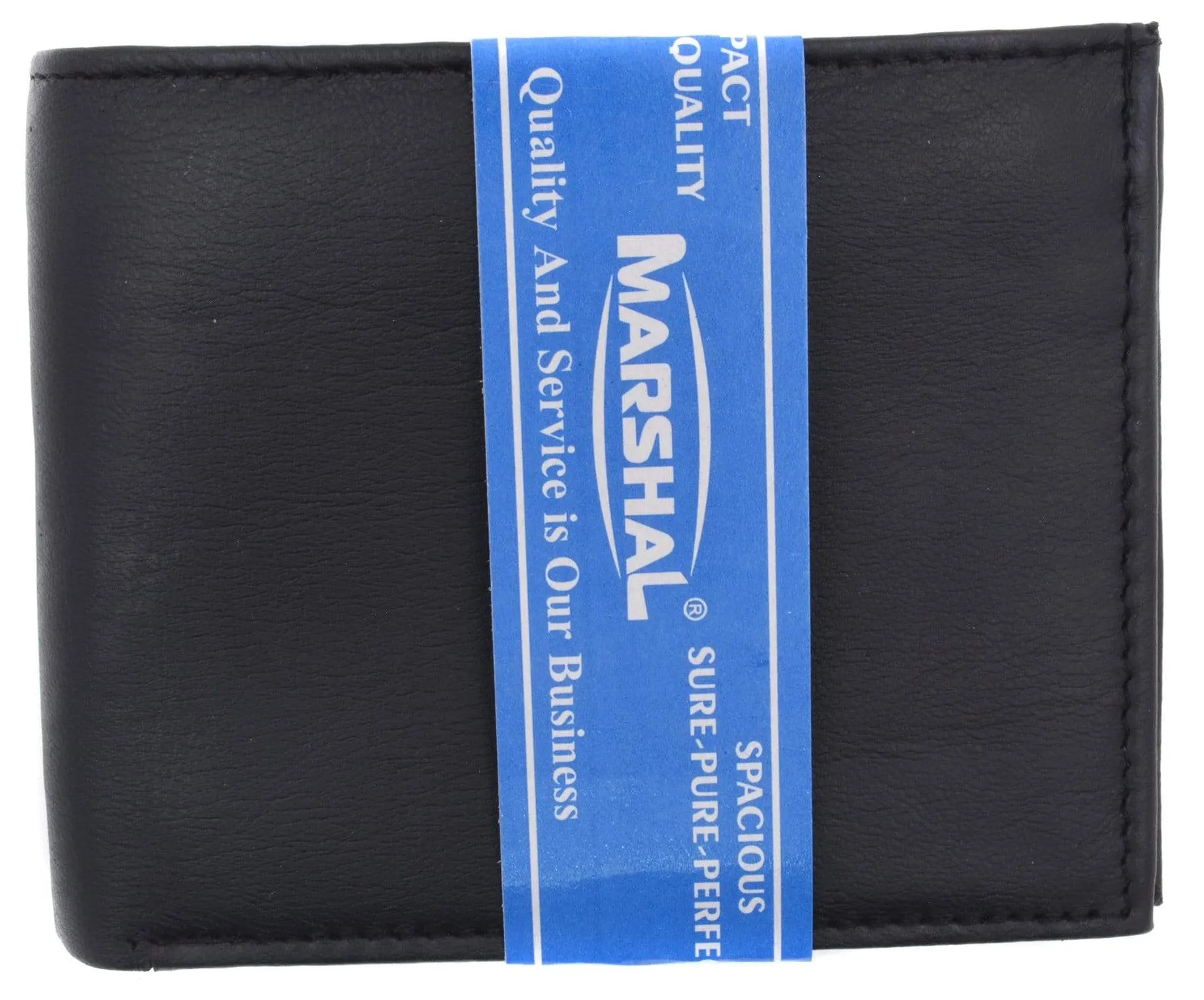 Genuine Lambskin Soft Leather Bifold Credit Card Wallet with Coin Pouch 59