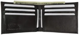 Genuine Leather Classic Bifold Mens Wallet 1158