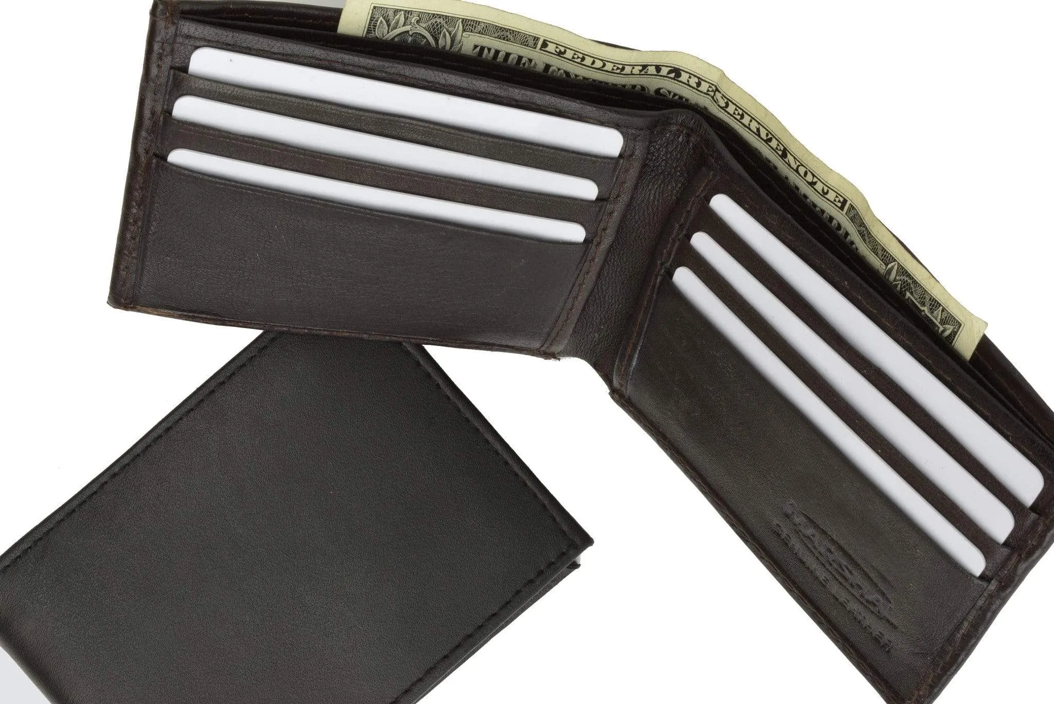 Genuine Leather Classic Bifold Mens Wallet 1158