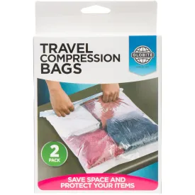 Globite Travel Compression Bags 2 Pack - Clear
