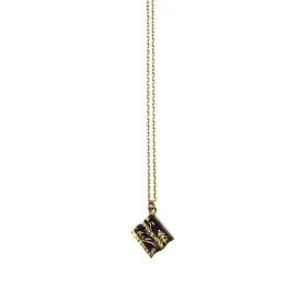Gold Celine Horse and Wagon Chain with Black Enamel Accents