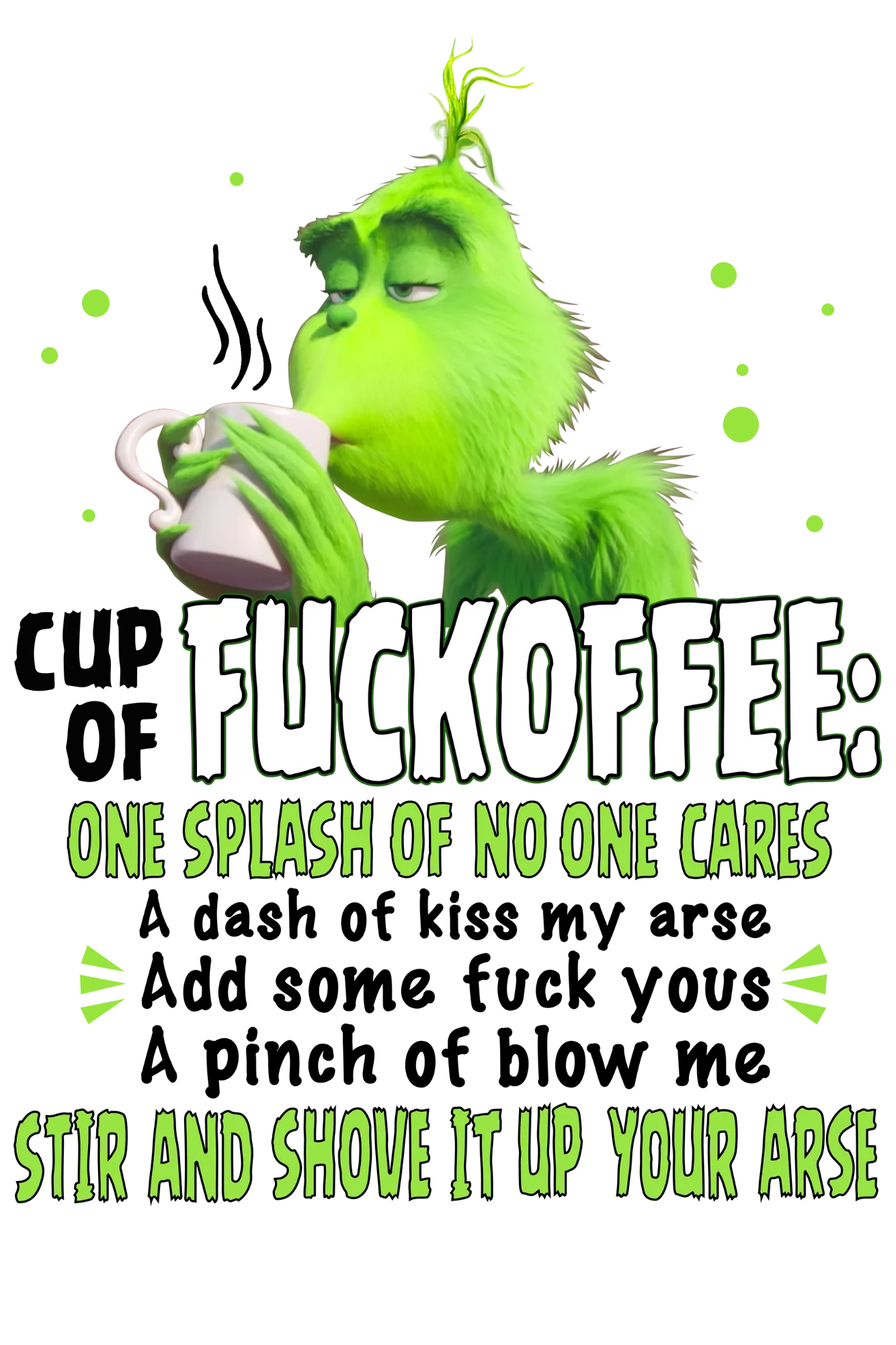 Green monster coffee, character