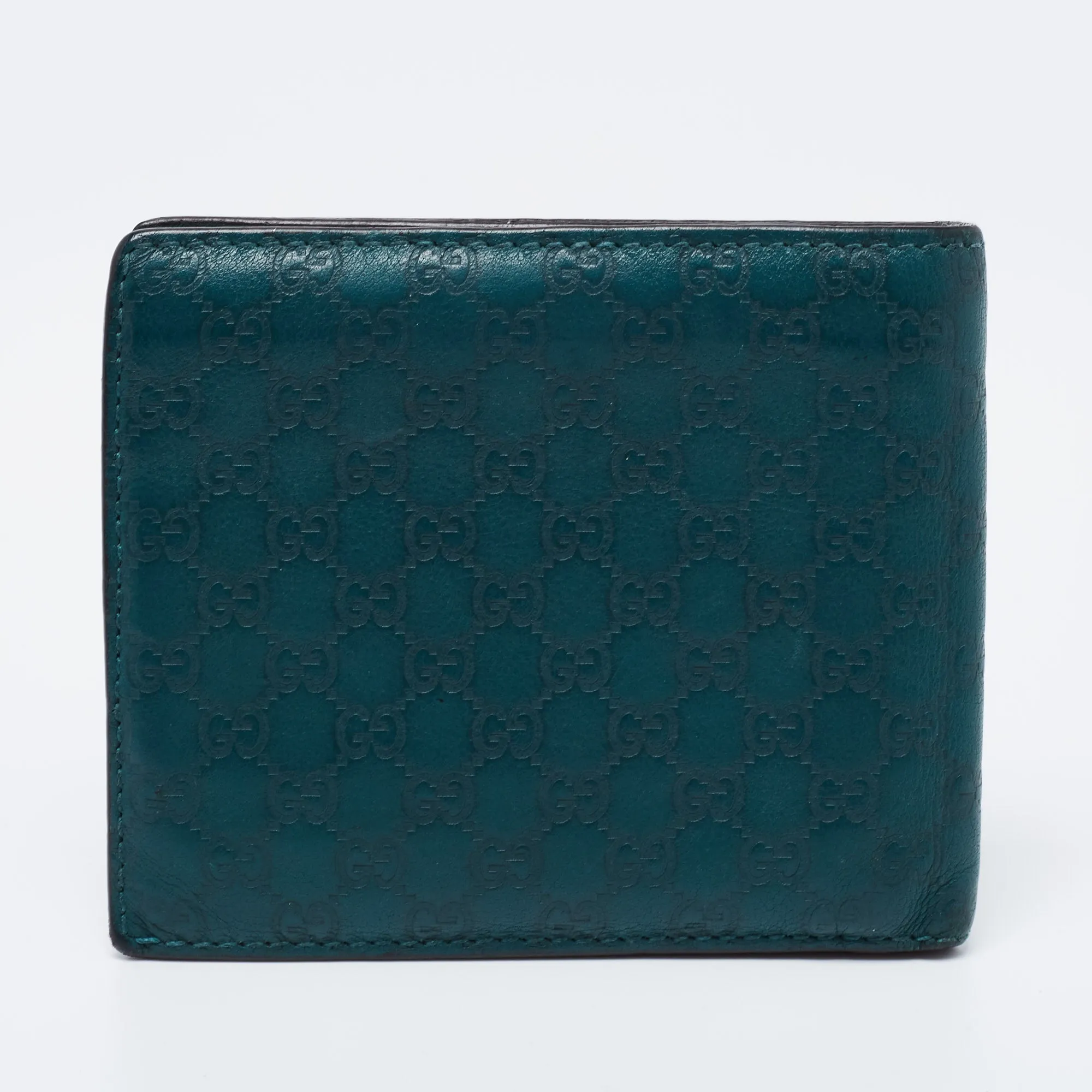 Gucci Green Microguccissima Leather Bifold Wallet