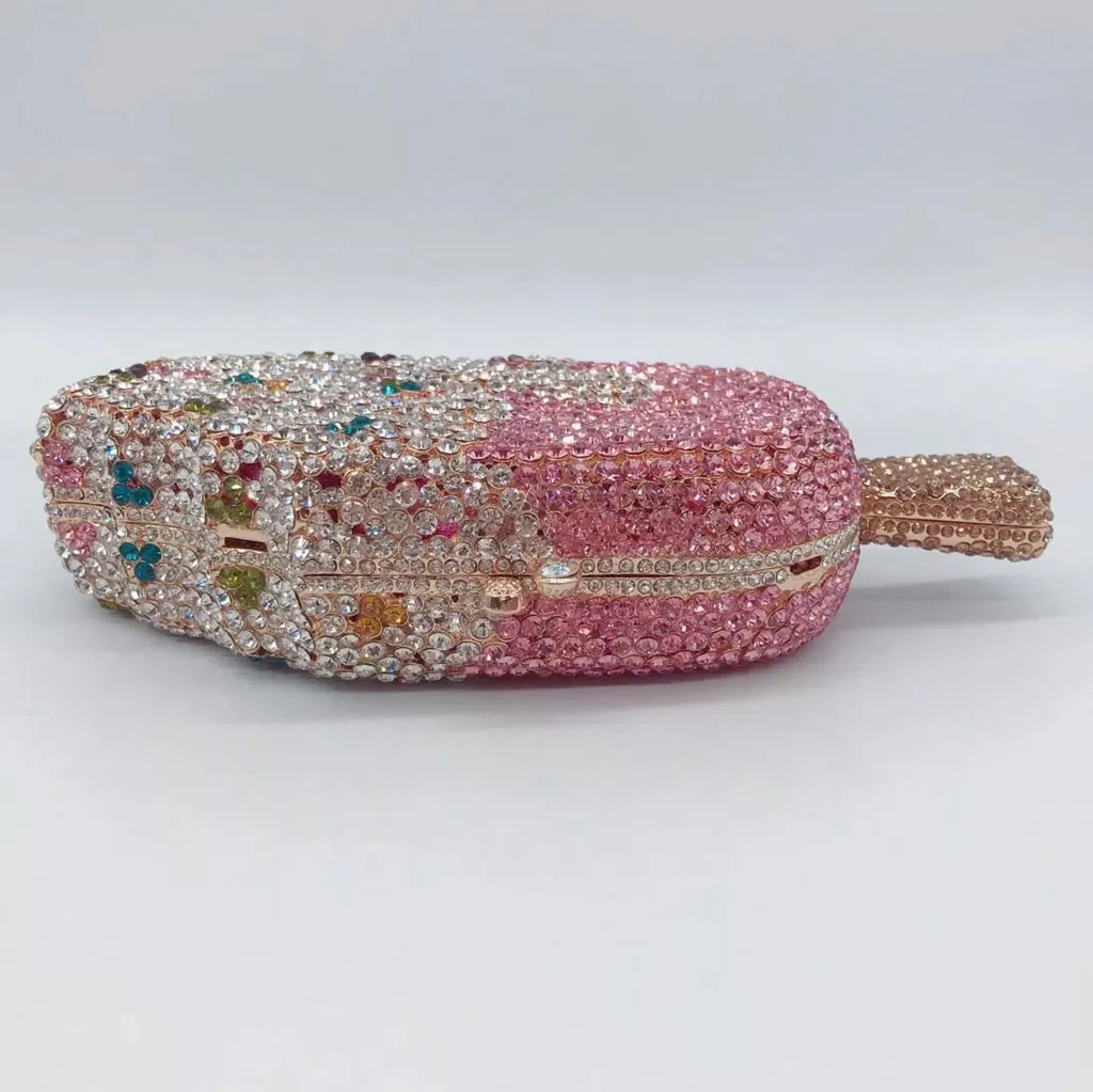 Ice Cream Bar Rhinestone Clutch
